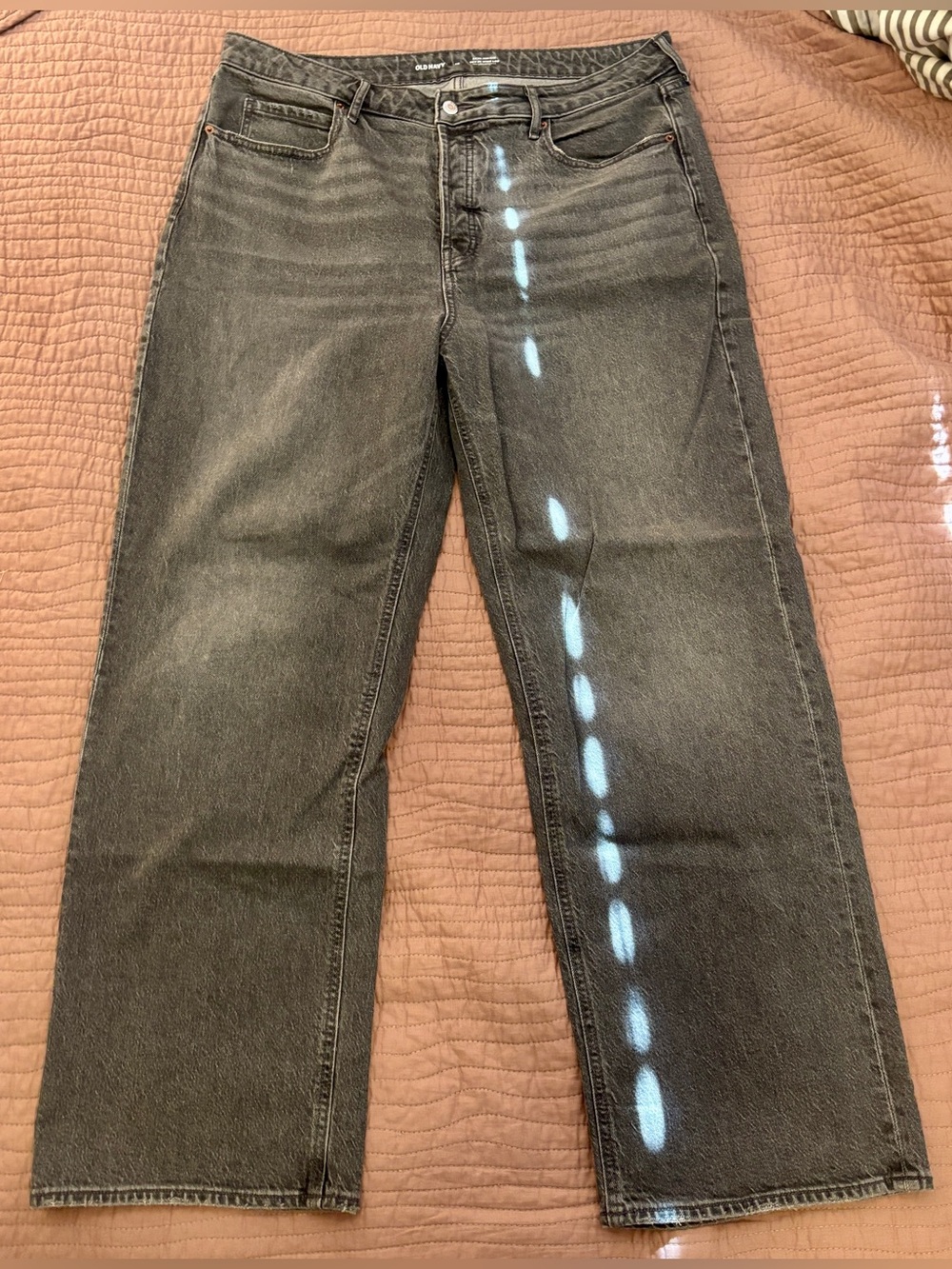 EXTRA HIGH-RISE SKY-HI WIDE LEG BUTTON FLY W/ SECRET-SMOOTH POCKETS SIZE 16 NWOT
